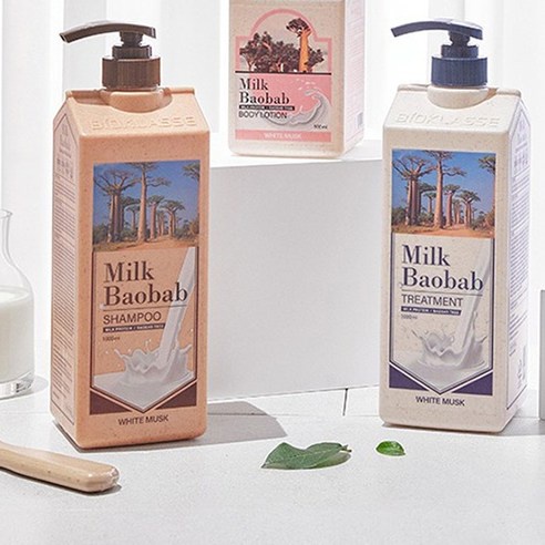 Set dầu gội và dầu xả dưỡng tóc lưu hương Milk Baobab Original 1000ml