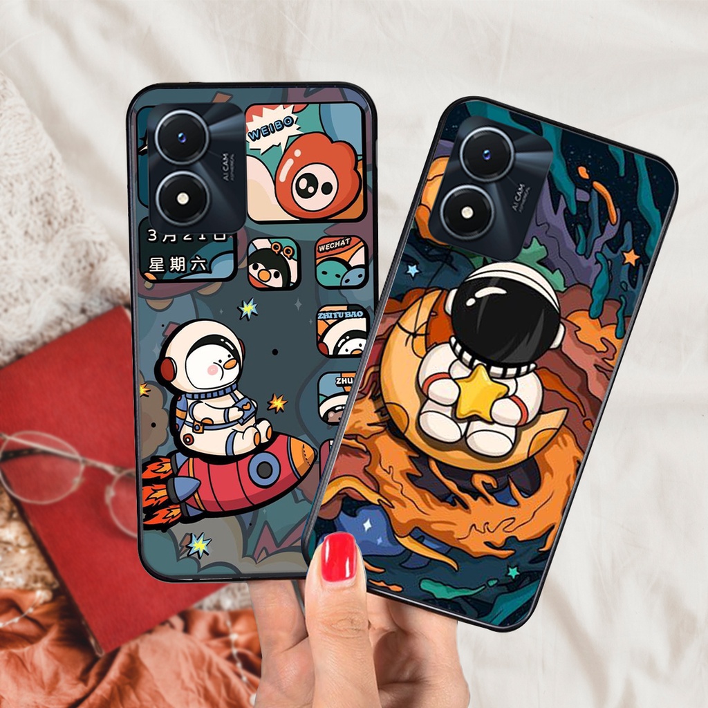 Ốp lưng Vivo Y02S - Vivo Y01 phi hành gia mẫu vũ trụ cực đẹp siêu bền