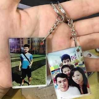 Móc khoá Mica 2 mặt in hình theo yêu cầu