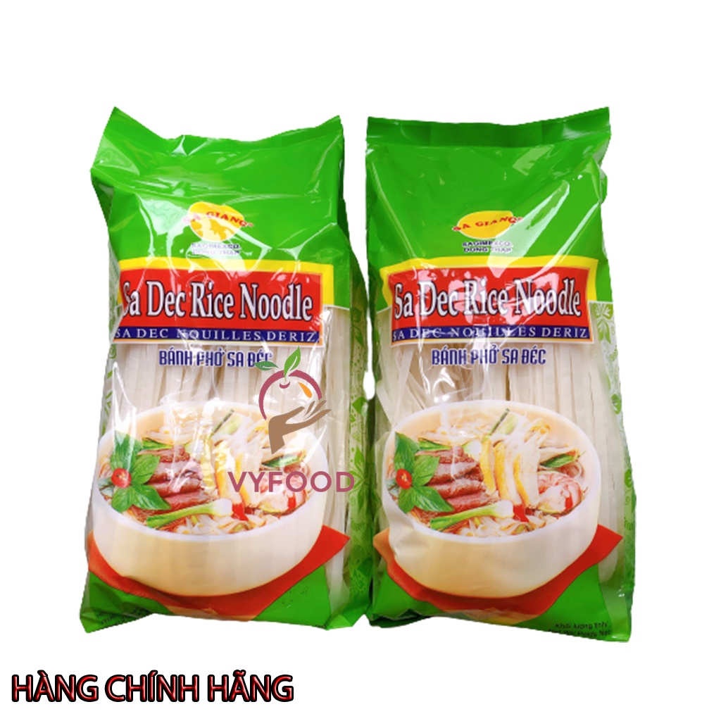 Bánh phở khô Sa Giang 400g, phở khô Sa Đéc chính gốc, ngon tiên thương hiệu phở Sa Giang