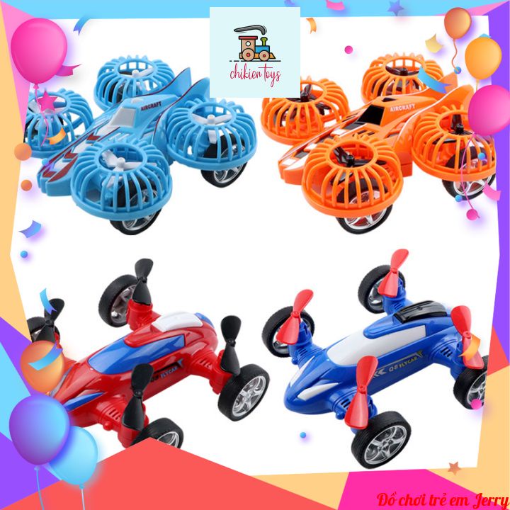 Đồ chơi xe máy bay 4 cánh quạt, máy bay chạy đà cực hot có hộp