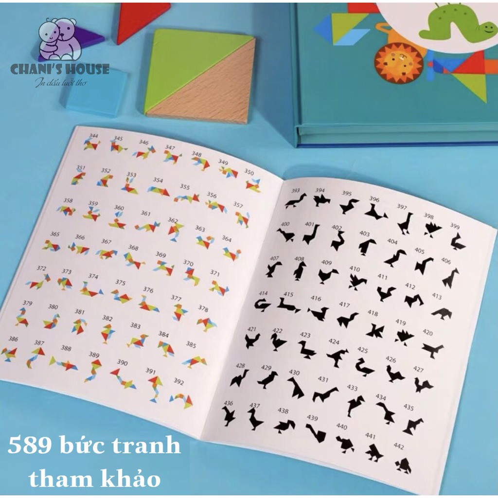 ♈✺◘[ĐỘC LẠ] Đồ Chơi Trí Uẩn Tangram Nam Châm Sáng Tạo Có Tranh Gợi Ý Cực Hữu Ích Cho Bé