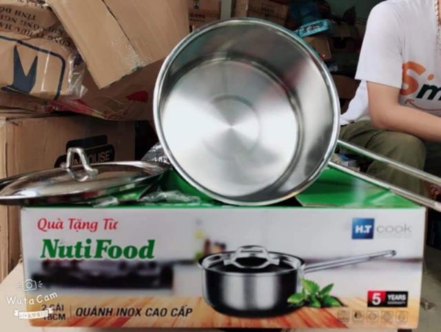 QUÁNH INOX CAO CẤP 18CM, SỬ DỤNG ĐƯỢC TRÊN BẾP TỪ - HÀNG KHUYẾN MÃI TỪ NUTIFOOD