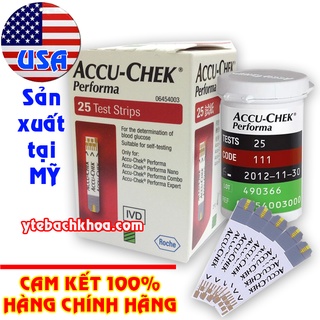 HỘP 25 QUE THỬ ĐƯỜNG ACCUCHEK PERFORMA (25 QUE) - HÀNG CHÍNH HÃNG