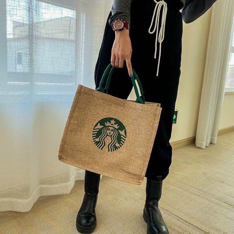 [269] Túi cói bản to starbucks hottrend