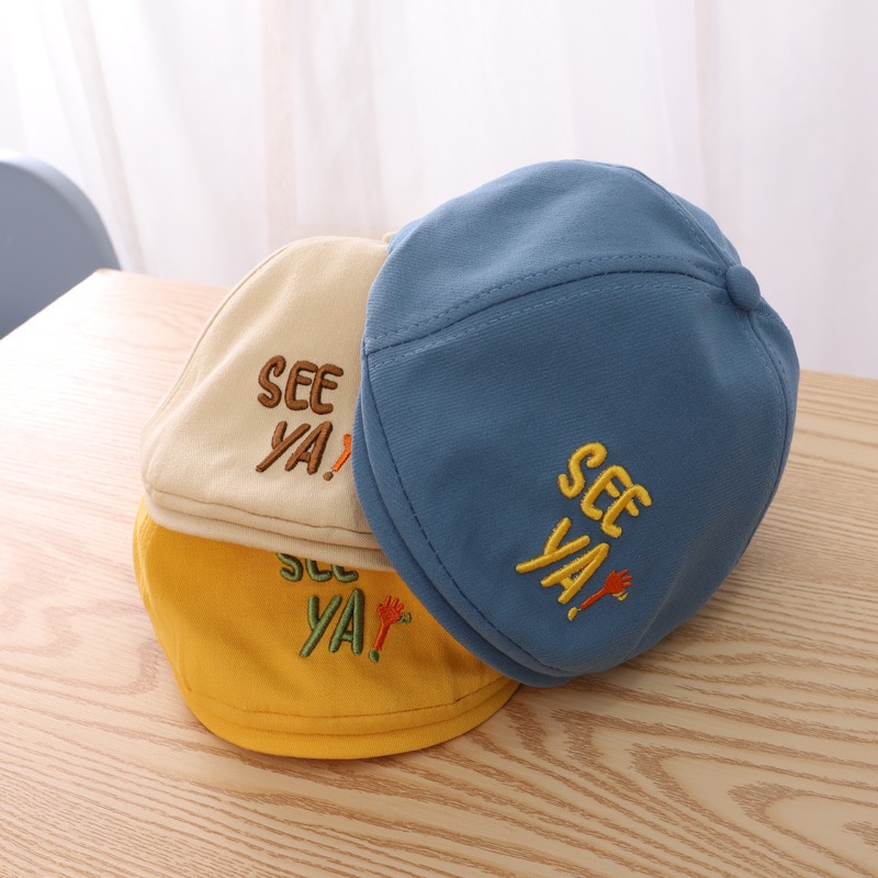 Mũ beret phong cách Hàn Quốc xinh xắn thời trang cho trẻ em 1 - 4 tuổi