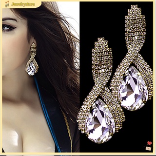 {jewelrystore} Bông tai đính đá hình giọt nước sang trọng