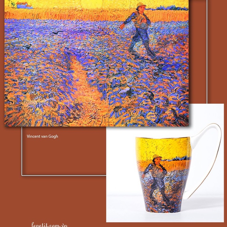 Ly gốm tranh vẽ Vincent van Gogh