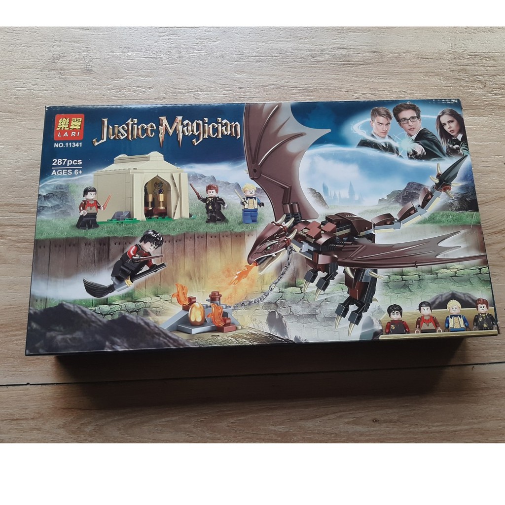 Lắp ráp mô hình HarryPotter Movie lari 11341 Rồng Phun Lửa của HarryPotter