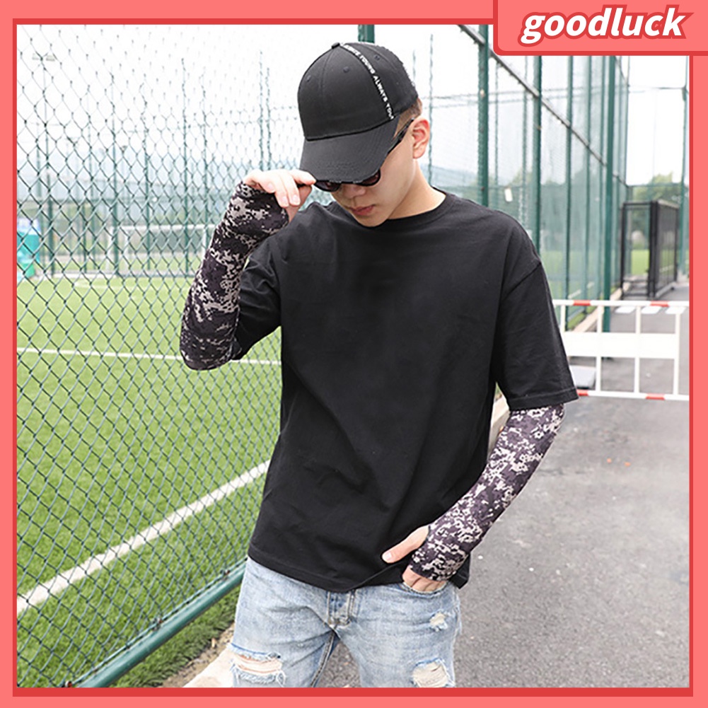 Cặp Ống Tay Chống Nắng Họa Tiết Rằn Ri Thoải Mái Cho Nam Và Nữ