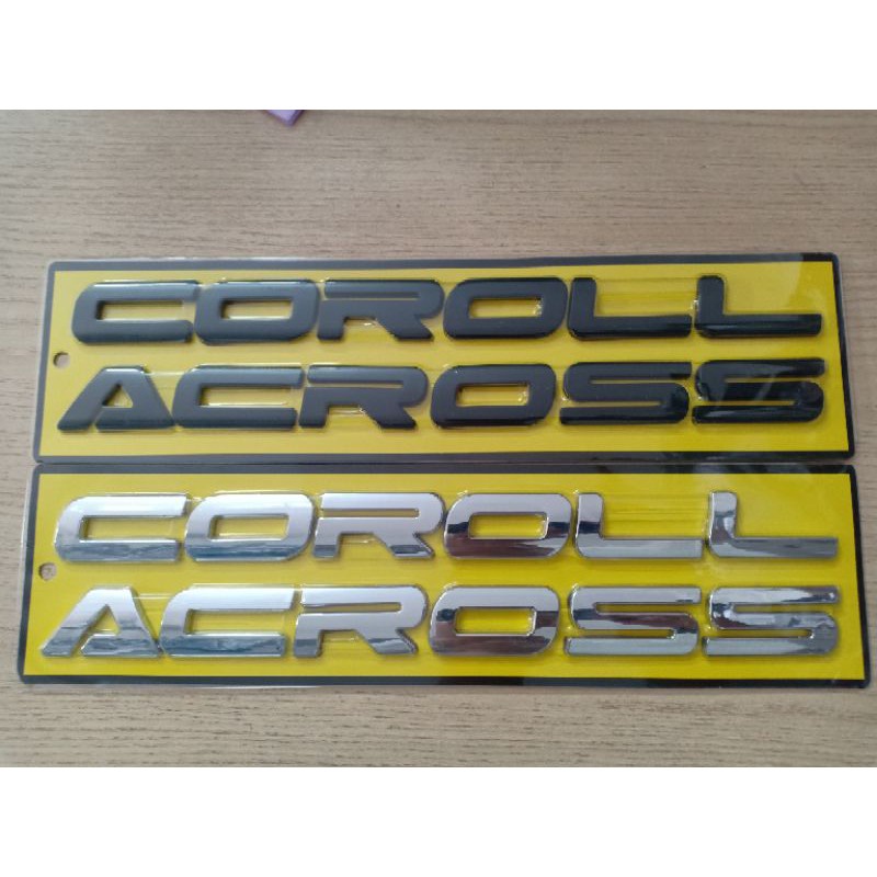 Xả - Logo chữ Corolla Cross 3D nổi dán trang trí xe Toyota Corolla Cross