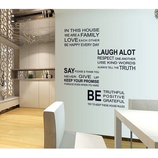 DECAL DÁN TƯỜNG CHỮ TRẮNG ĐEN