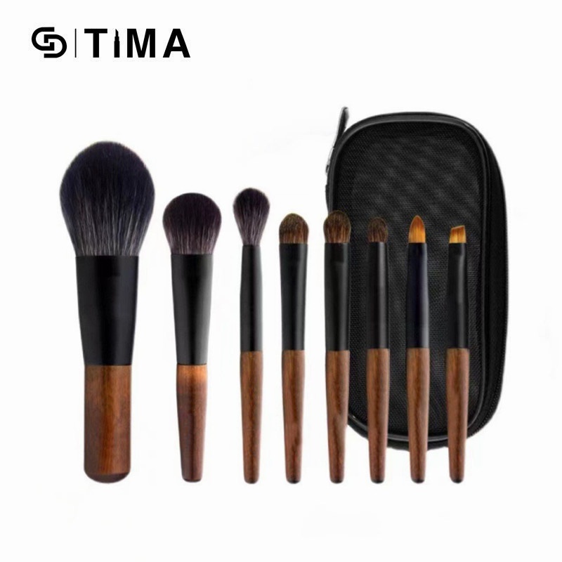 Bộ 8 Cọ Trang Điểm Mini Tay Cầm Ngắn Lông Mềm