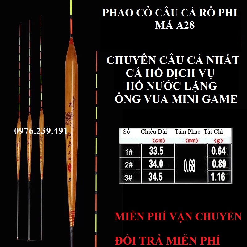 Phao cỏ chuyên câu cá rô phi A28 - chuyên câu cá nhát - cá hồ dịch vụ - hồ nước lặng