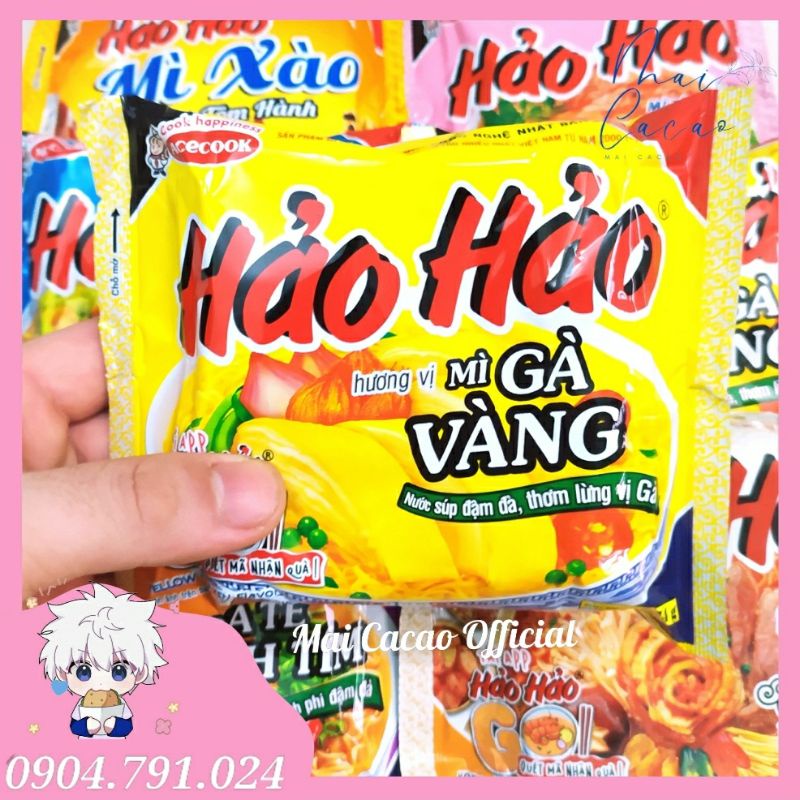 Gói Mì Tôm Hảo Hảo vị Chua cay/ Sa tế hành tím/Sườn heo/Gà vàng/Mì xào chua