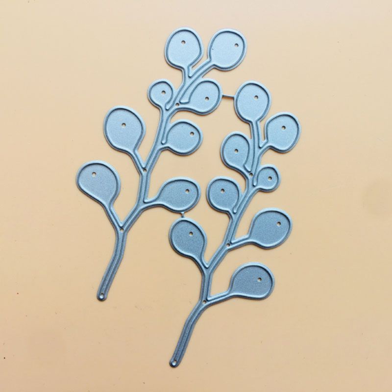 Khuôn Cắt Thẻ Trang Trí album Hình Lá Cây Bằng Kim Loại diy