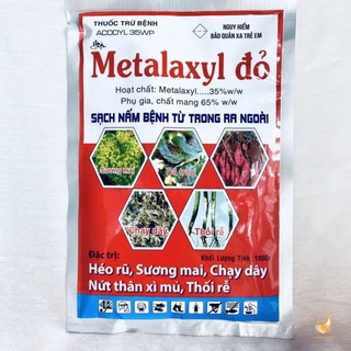 Thuốc trừ bệnh acodyl 35wp metalaxyl đỏ 100gram - sạch nấm bệnh từ trong ra ngoài