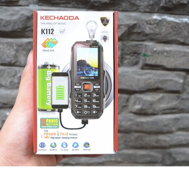 Điện thoại Kechaoda K112 3 sim pin khủng 5000maH có chức năng sạc pin cho máy khác