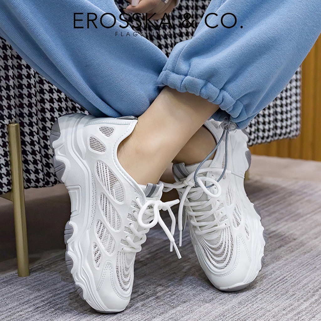 Giày thể thao nữ đế độn thời trang Erosska phong cách trẻ trung năng động GS001