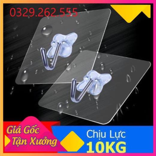 (Sale Khủng)  MÓC NHỰA DÁN TƯỜNG CHỊU LỰC TRONG SUỐT SIÊU CHẮC (1 Cái)