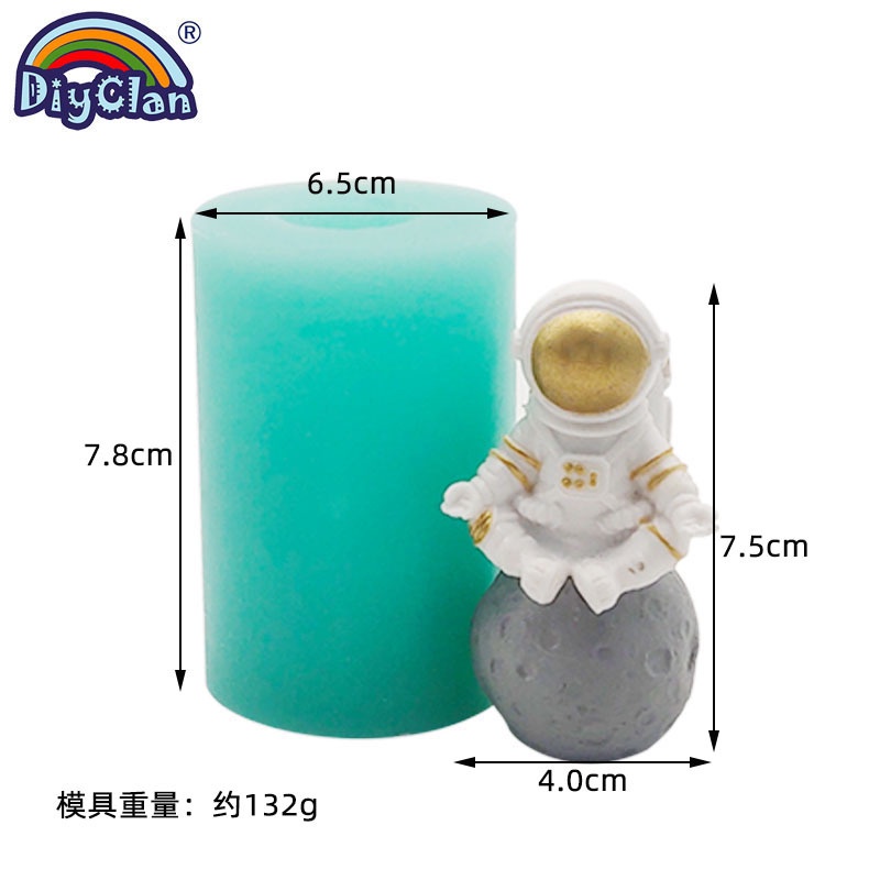 Khuôn Silicone Tạo Hình Phi Hành Gia Hoạt Hình 3D DIY