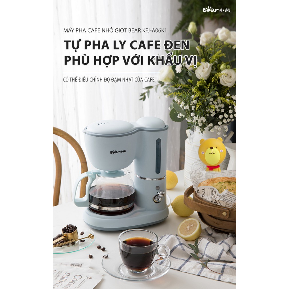 Máy Pha Cafe Nhỏ Giọt Bear KFJ-A06K1 - Home and Garden