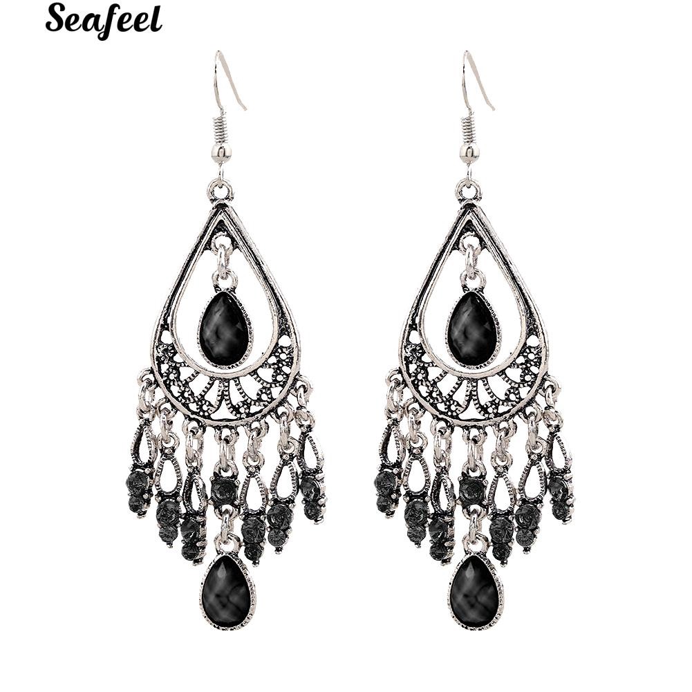 Khuyên tai nữ trang dáng dài tạo hình độc đáo