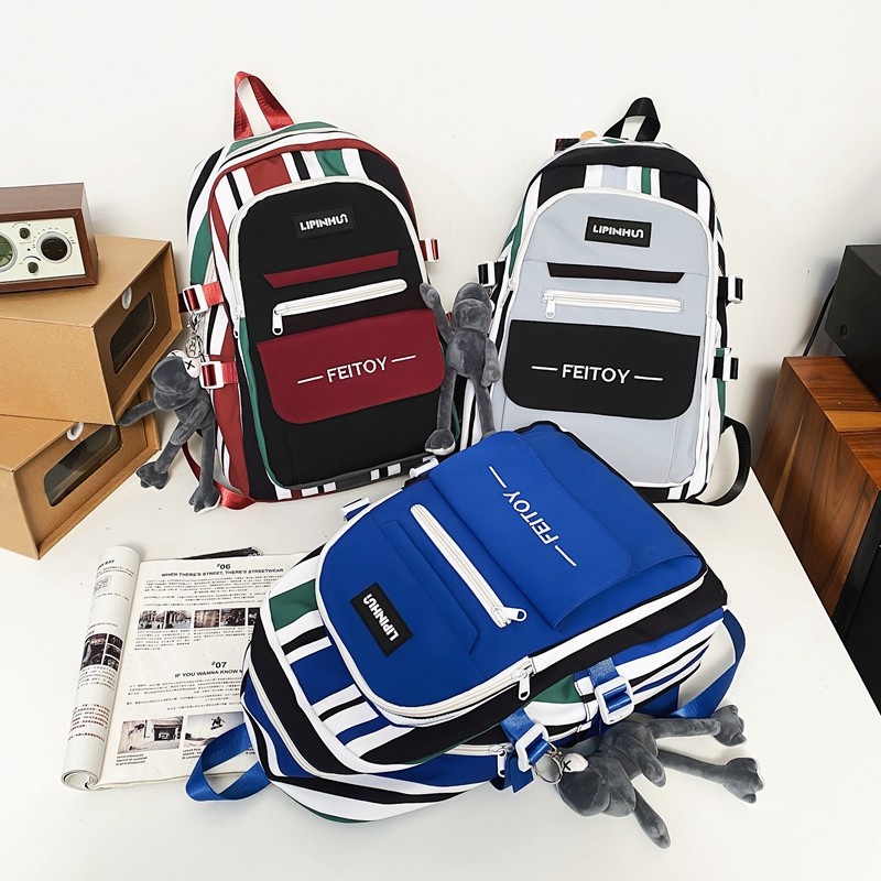 Ba Lô Nylon Chống Nước Chống Trộm Sức Chứa Lớn Hình Mèo Chanh Phong Cách Nhật Bản Cho Tuổi Teen/Bé Trai/Bé Gái