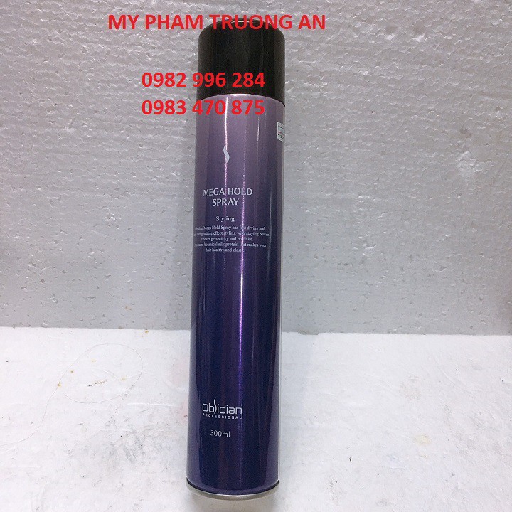 Gôm xịt tạo kiểu obsidian hold spray 300ml