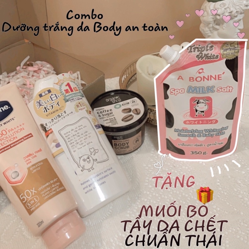 [SALE] Combo Dưỡng Trắng Da Body An Toàn