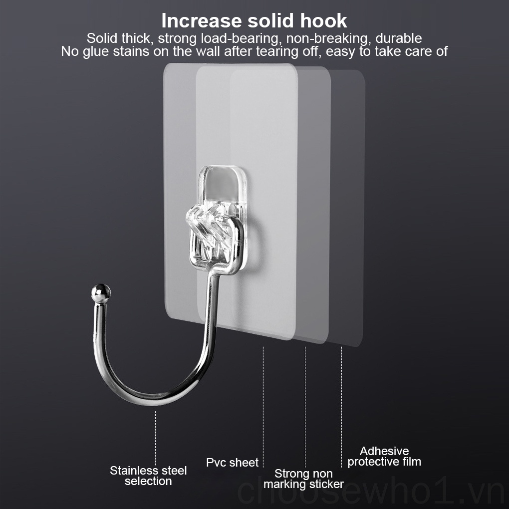 Móc dán tường tự dính có thể điều chỉnh cho nhà bếp nhà tắm