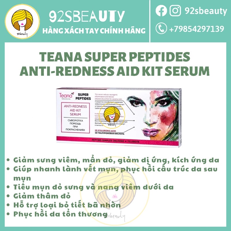 Serum Tеаnа cho dа dầu, thâm mụn Anti-Redness, No problem, Asap