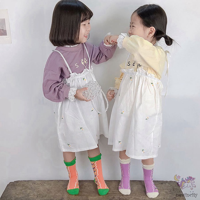 Đôi Tất Cotton In Hoa Xinh Xắn Cho Bé Gái