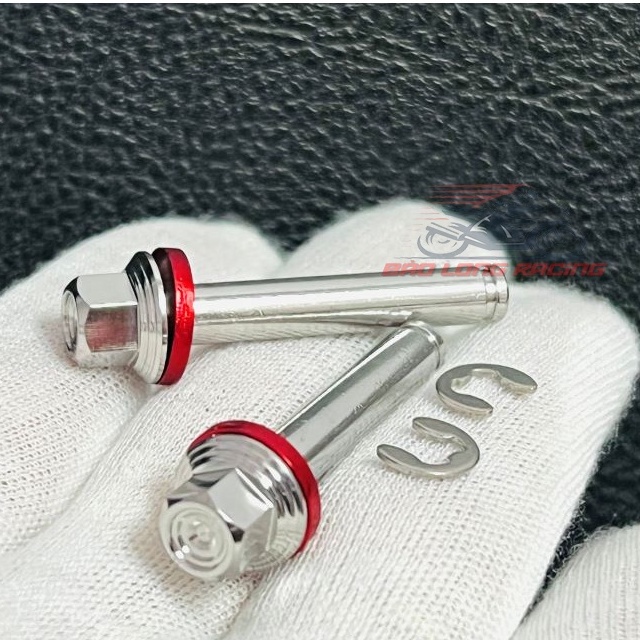 Cặp Chốt gác chân Honda tặng kèm lông đền Đỏ ốc Salaya 6li hàng chất lượng Inox 304