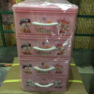Tủ nhựa Mini 4 tầng (kích thước cao 32cm, rộng 18cm, chiều sâu 26cm)