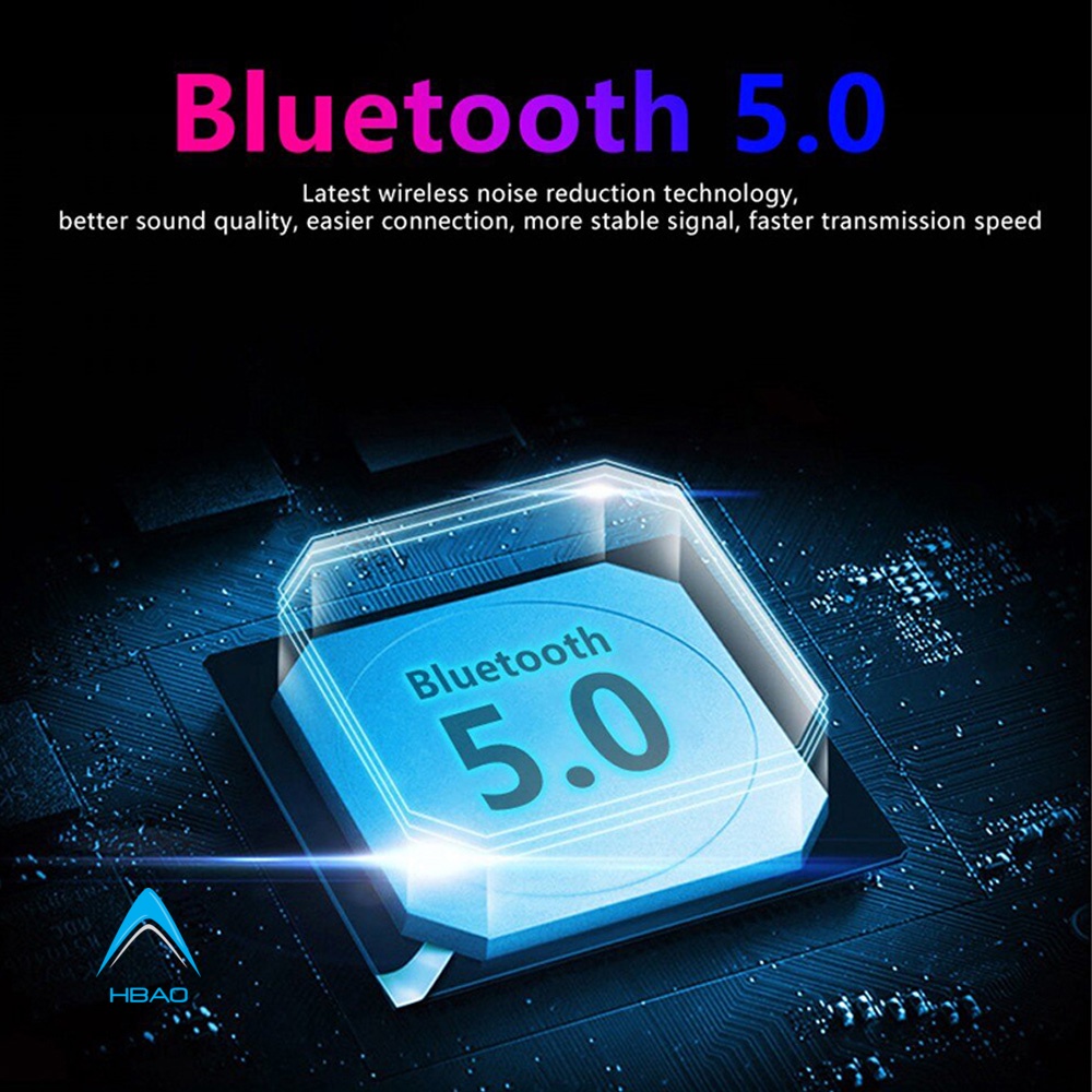 Tai Nghe Bluetooth Không Dây 5.0 Cảm Ứng Vân Tay B5 Mini Chống Thấm Nước 9D