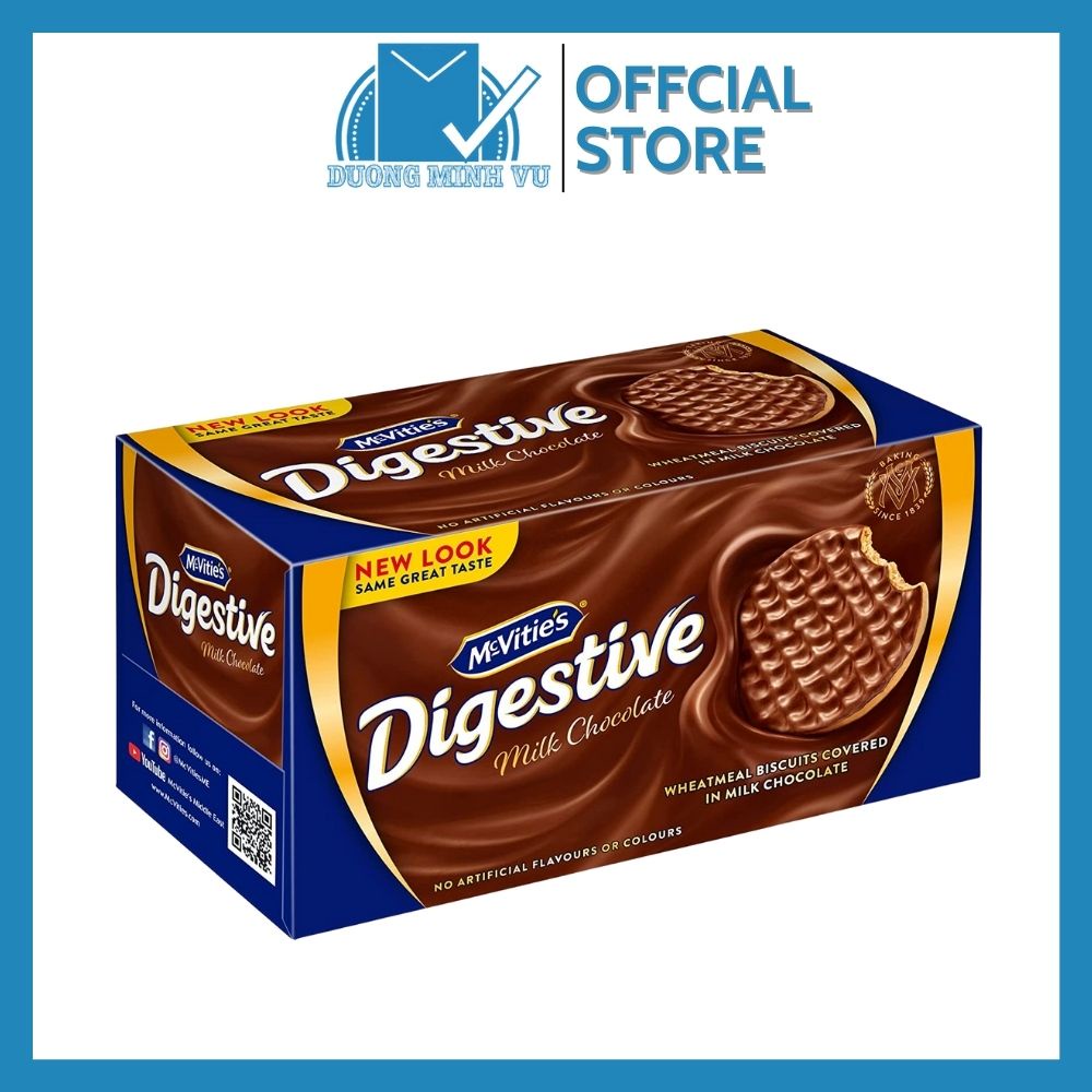 Bánh Quy Lúa Mì Nguyên Cám Socola Sữa Mcvitie’S Digestive 200g