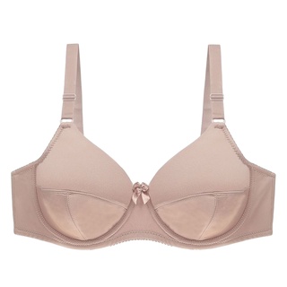Women Large Cup Solid Color Bow Bra Underwired Push Up Full Coverage Underwear Áo ngực