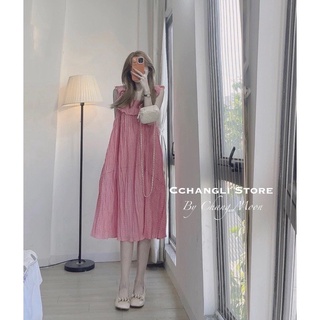 Váy đũi xốp cổ bèo