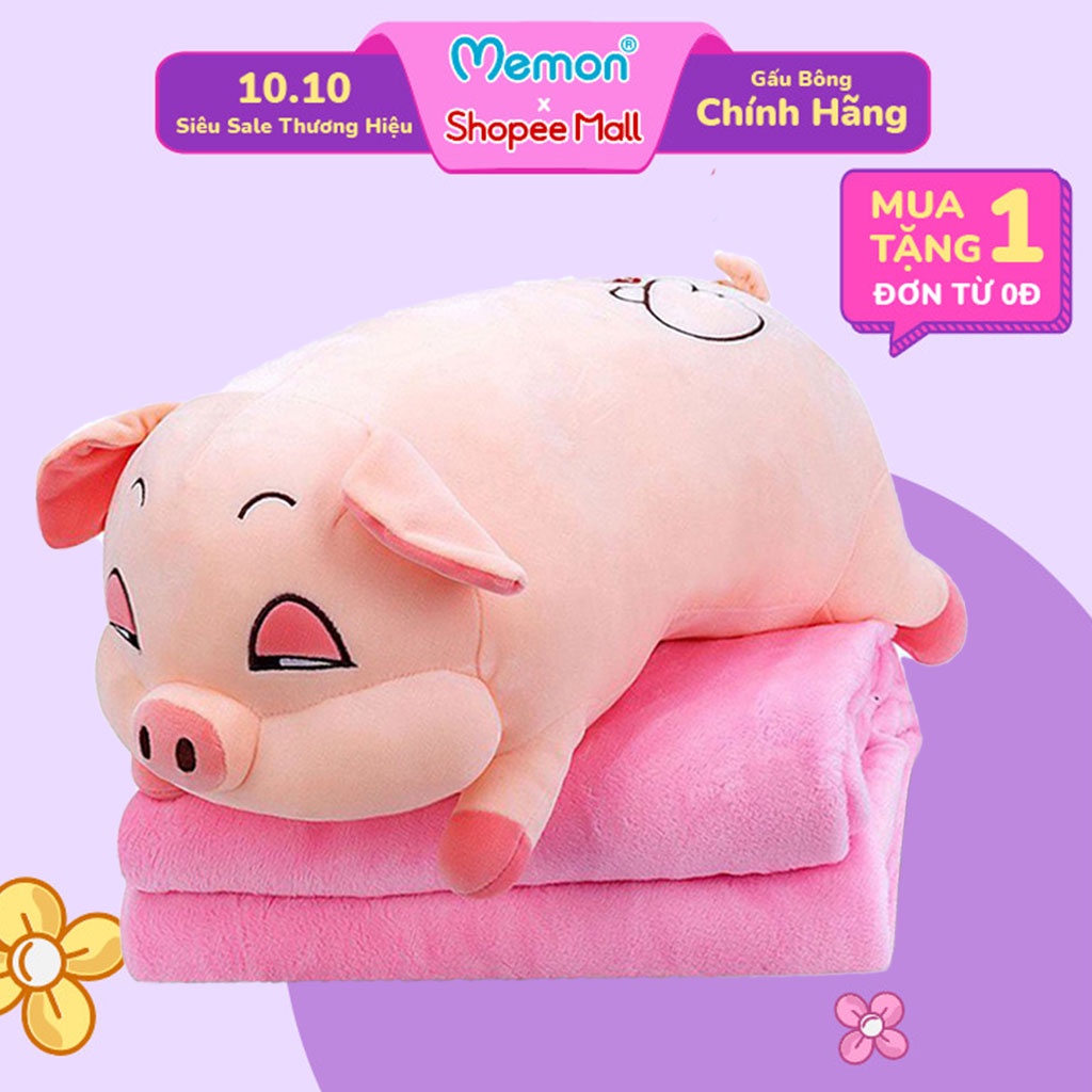 Gối Mền Văn Phòng Hình Heo Ngủ Cao Cấp Memon