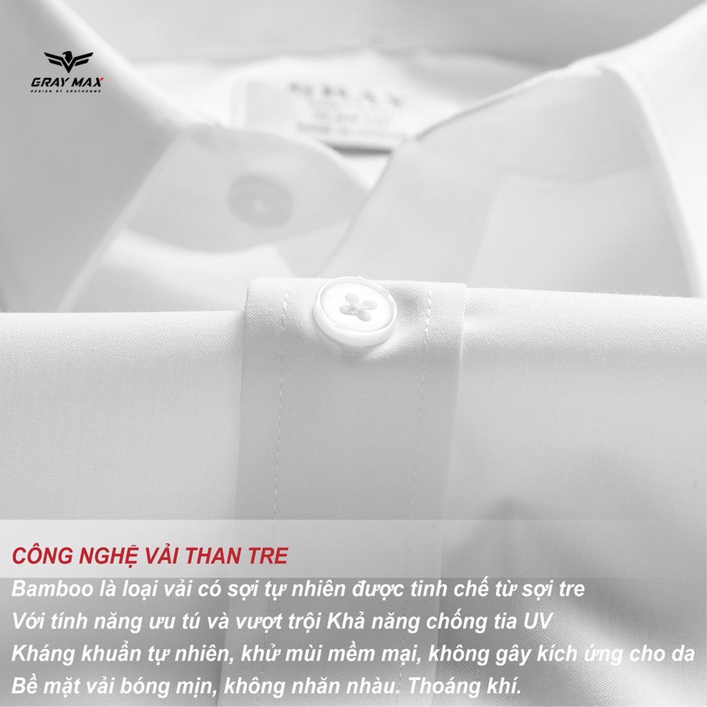 Áo sơ mi nam tay ngắn công sở cao cấp, Sợi Bamboo kháng khuẩn, khử mùi, chống Nhăn