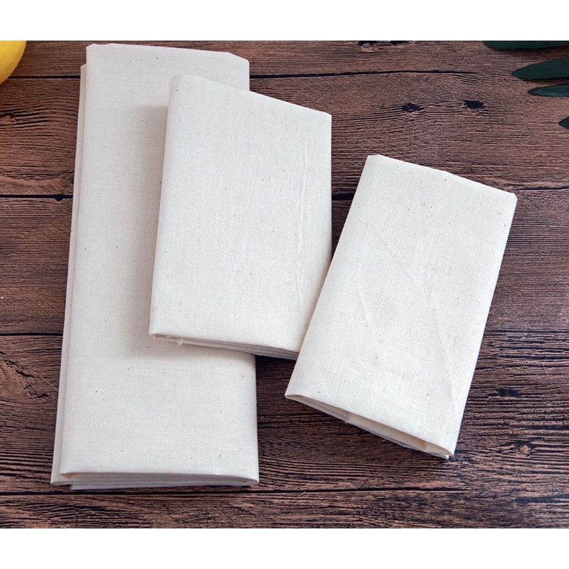 Vải Bố Vải Canvas Kem Trơn Cao Cấp Decor Trang Trí May Rèm Khăn Bàn Phông Chụp Ảnh