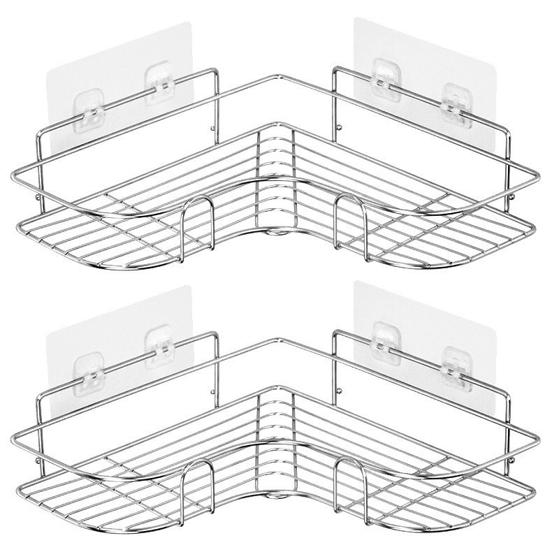 Kệ Góc inox Nhà Tắm Để Đồ Đa Năng ,Giá Đựng Đồ Phòng Tắm Tặng Kèm Miếng Dán Tường Siêu Trắc Không Cần Khoan Đục