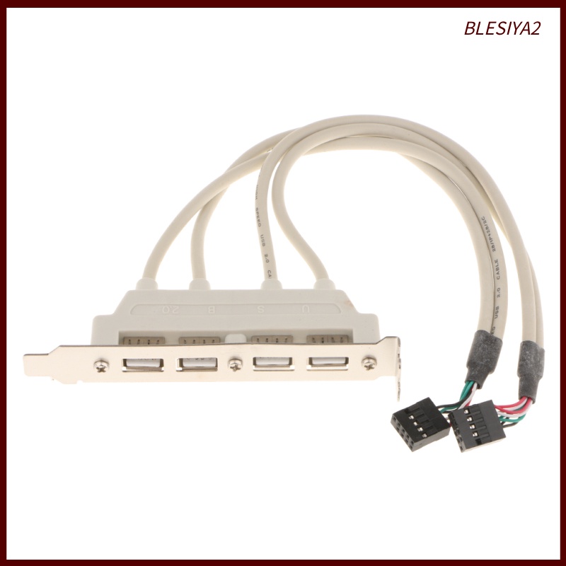 35cm USB 2.0 4-Port Back Panel Slot Bracket 10Pin Motherboard Header Cable