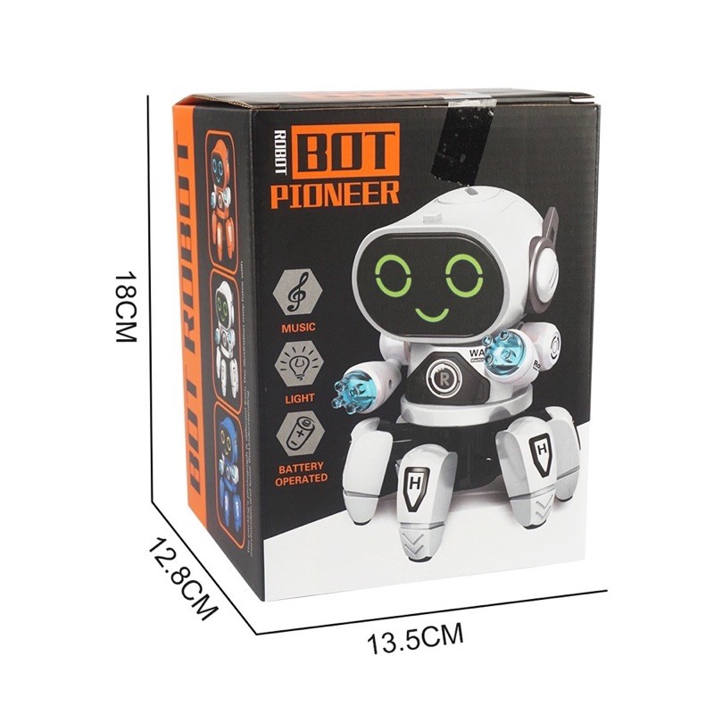 [Có Đèn Nhạc] Đồ Chơi Robot 6 Chân Nhảy Có Đèn Nhạc Cao Cấp Dành Cho Bé