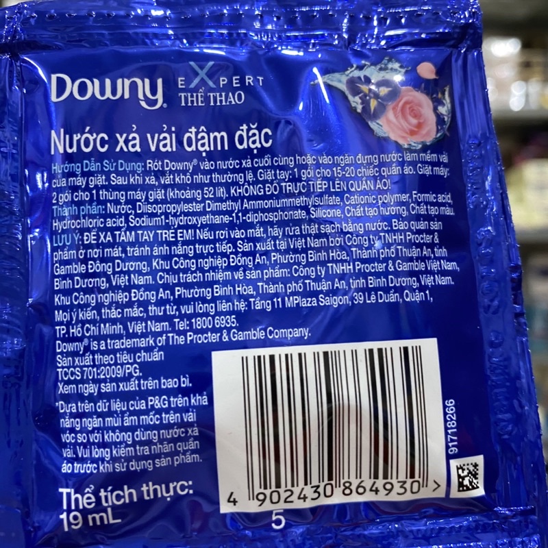 1 dây nước xả vải Downy Expert thể thao