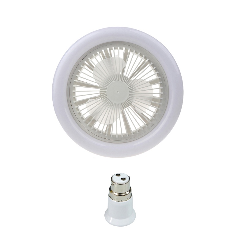 Đèn Trần 10.2 &quot;3 Chế Độ Điều Chỉnh E27 Kèm Bộ Chuyển Đổi B22 Cho Quạt Trần