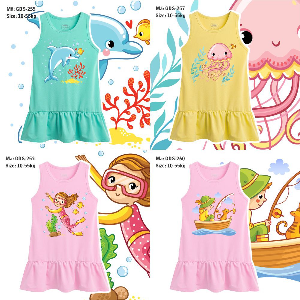 Đầm bé gái GUMMY 10-55kg k