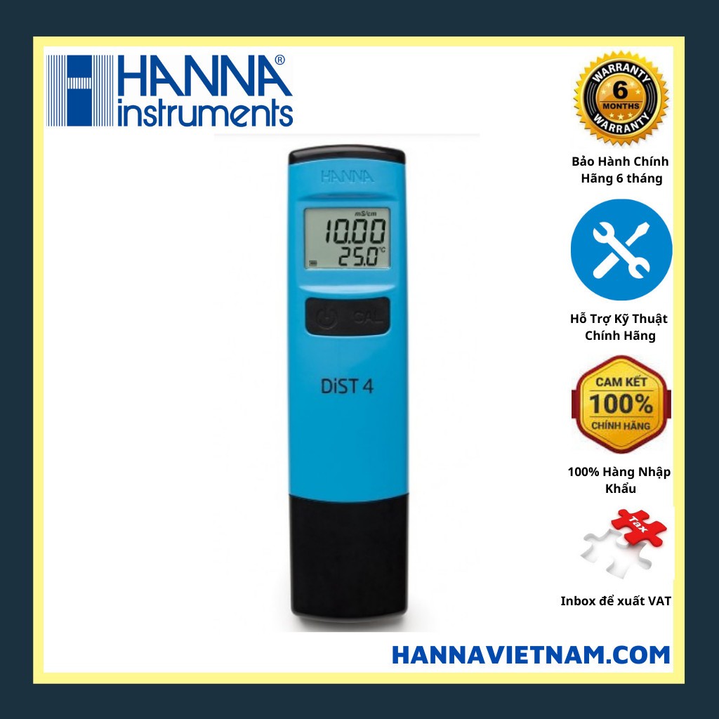 Bút đo độ dẫn  Nhiệt độ DIST4 HI98304 Hanna - Máy đo EC Hanna