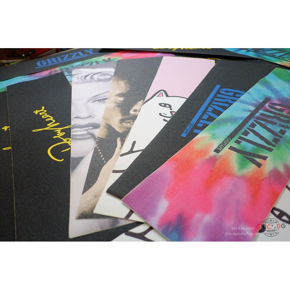 Grip tape Skateboard chính hãng Grizzly/MOB - Miếng nhám ván trượt Skateboard